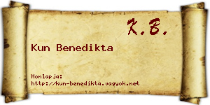 Kun Benedikta névjegykártya